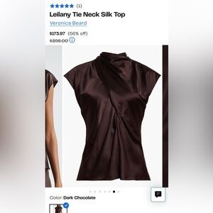 Veronica Beard Chocolate Leilany Top